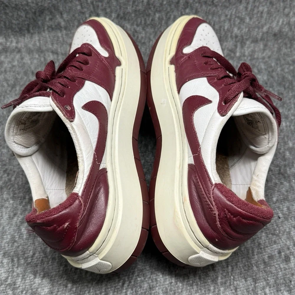 Nike Air Jordan 1 Elevate Low Dark Beetroot Womens Size 8 White Burgundy Shoes